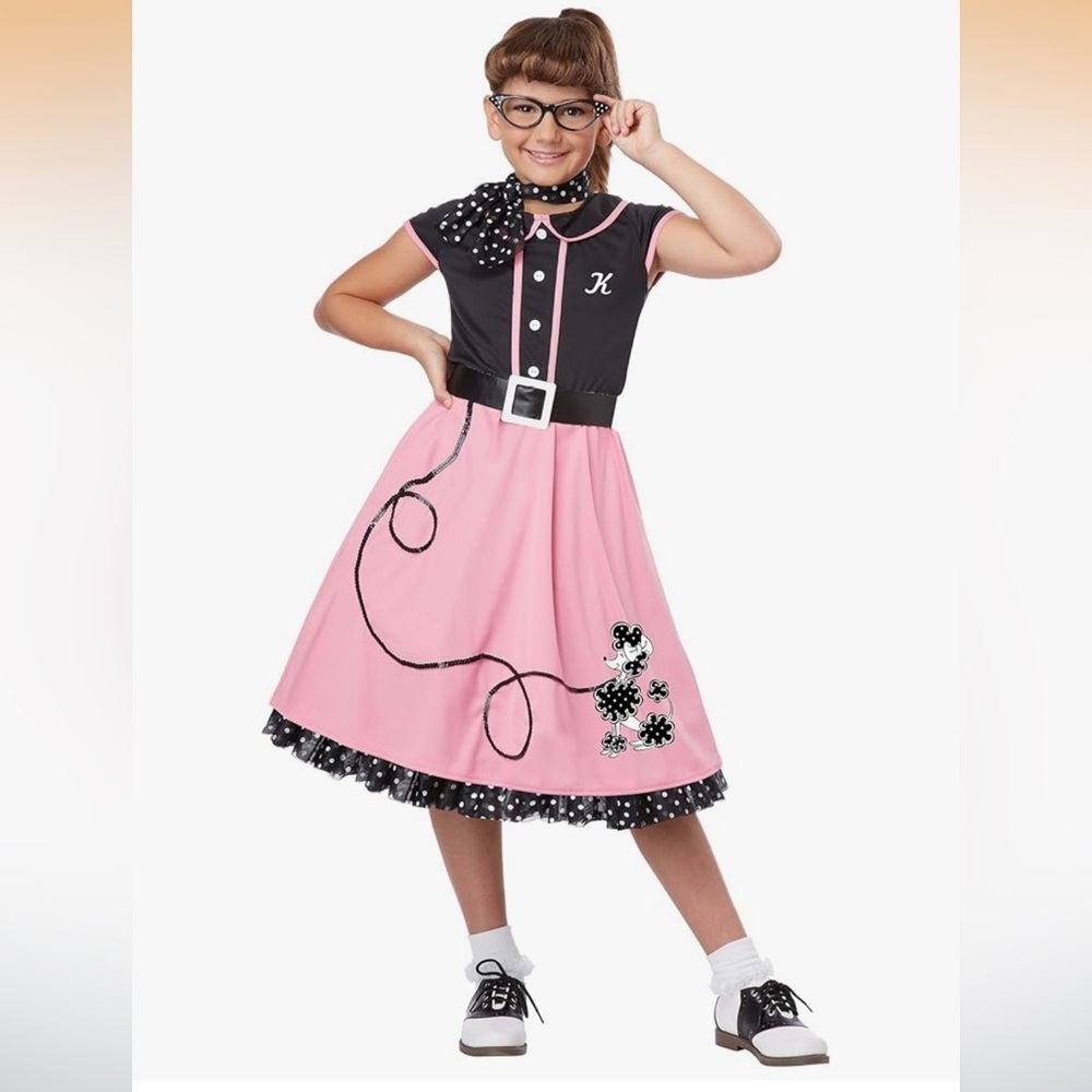 California Costumes Pink and Black Poodle Dress